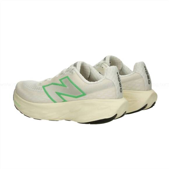 NEW NEW BALANCE men\'s fresh foam x 1080 v14 running shoes in white green main image 4